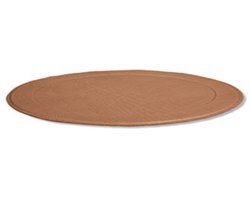 Dienblad | Rond - Croco - Nieuw Naturel 46 cm Diameter in leer afgewerkt