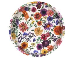 Dienblad rond - Emma Bridgewater dienblad - Garden Flowers - Tray met opstaande rand - Diameter 31 cm