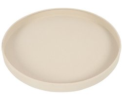 Dienblad Saris | Small | Crème | Metaal | Ø36,5 x H3 cm