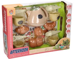 Dienblad speeleten ontbijt- en theeset speelgoed voor kinderen.