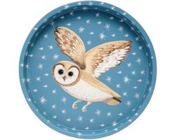 Dienblad Uil blauw Ø31x3cm