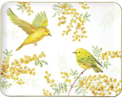 Dienblad van hout met een PU afneembare toplaag Joy of Spring light green