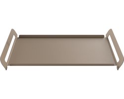 Dienblad Vigo | Champagne - Beige | Uniek Design | Gepoedercoat Staal | Aluminium | 67 x 30 x 3 cm