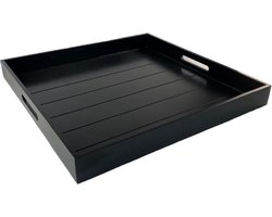 Dienblad XXL 56 x 56 x 5 cm zwart