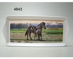 Dienblad zebra, 18 x 40 cm