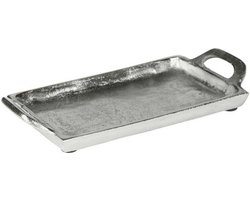 Dienblad zilver look 21x11cm