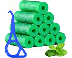Dienblad zitter Chewies voor orthodontische aligners - 11 stuks groen met beugel remover en extra comfort