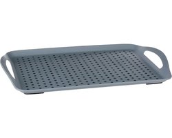 Dienblad/serveerblad antislip rechthoekig 45 x 32 cm grijs - Serveerbladen, dienbladen & keukenbenodigdheden