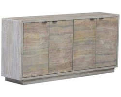 Dientafel Home ESPRIT Grijs Steen Mangohout 175 x 40 x 81 cm