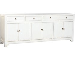 Dientafel Home ESPRIT Wit Elmhout 220 x 42 x 85 cm