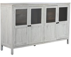 Dientafel Home ESPRIT Wit Kristal Mangohout 175 x 45,2 x 105 cm