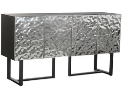 Dientafel Home ESPRIT Zilverkleurig Metaal Staal 151 x 41 x 80 cm