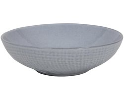 Diep bord woven textiel grijs Ø18x5,5cm