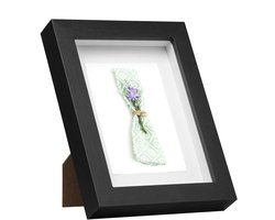 Diepe 3D-fotolijst - voor objecten - collage - zwart - hout - A4