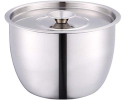 Diepe mengkom voor desserts en bakken van roestvrijstaal met deksel - Grote salade-eiermengkom in geassorteerde kleur