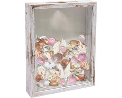 Diepe Shadow Box Lijst Wit 20x25 cm - Herinneringen Display Kast voor Kurken, Tickets en Objecten