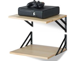 Diepe Wandplanken voor Muren - Multifunctionele Wandrekken voor Keuken, Badkamer en Woonkamer - Houten Planken 40 cm Breed