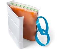 Diepvriesblokjesmaker, 6 kopjes, maaltijdvoorbereidingszakken voor het invriezen van soepen en restjes