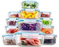 Diepvriesdozen glazen voedselopslagcontainers - magnetronbestendig - vriezerbestendig diepvriesdozen