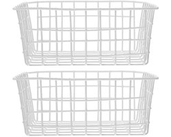 Diepvriesmanden – Metaalgaas – Ruimtebesparende koelkastorganizer – 2 stuks – Zilver