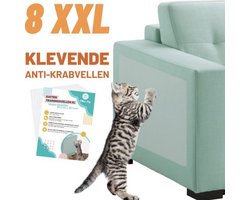 Dierboel® - Anti Krab Meubelbescherming Kat en Hond - 8 XXL Vellen - 43.2 x 30.5cm - Transparant - Dubbelzijdig