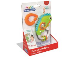 Dieren Groene Kameleon Baby-ratel Clementoni