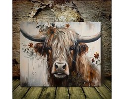 Dieren poster - kinderkamer - woon decoratie - Schotse hooglander - Grappige posters - Koe - Highland cows - Woonposter - trendy