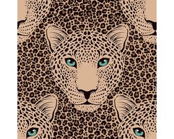 Dierenbehang zelfklevend 44.5cm x 7m, leopard patroon voor meubels, jeugdkamer en badkamer, verwijderbaar en eenvoudig aan te brengen