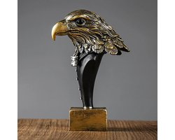 Dierensculptuur Vogel Beeld – Kunstwerk van Hars, Adelaar Beeldje voor Woonkamer, Bureau, Badkamer, Kantoor en Boekenplank – Decoratieve Beeldjes voor Thuis en Interieur