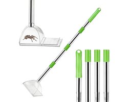 Diervriendelijke Spinnenvanger - 83cm Extra Lang Handvat - 4-delige Verstelbare Steel - Transparante Insectenvanger - Insectenvanger voor Plafonds & Buiten - Groen