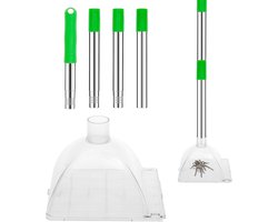 Diervriendelijke Spinnenvanger - Spinnenval - Vliegenval - Verstelbare stang van 81 cm - Vanggereedschap - Herbruikbaar - Gemaakt van ABS - Geschikt voor thuis, op het werk, in de slaapkamer, de tuin en buitenshuis.