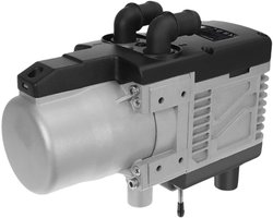Dieselkachel - Benzineluchtkachel - Kachel en Ventilatoren - Elektrische Kachel - Waterpomp Dieselparkeerautokachel - Grijze controller - 12V - 5KW - Zilver