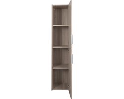Differnz Bolo hoge kast knock down links/rechts FSC licht eiken