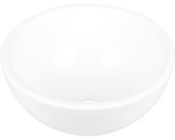 Differnz Boomer Waskom - Wasbak Keramiek - Wit - Ã˜ 20 x 10 cm