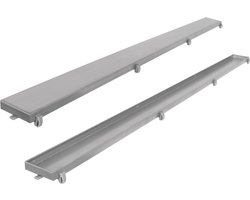 Differnz douchegoot rooster design tegel 66x15x780mm - mat chroom (33.111.13)