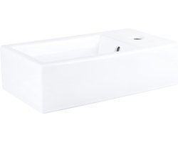 Differnz Force Fontein 40x22x11.5cm 1 kraangat Rechthoek Keramiek Wit