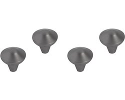 Differnz Groningen Meubelknop - Rond Knopje voor Kasten, Lades en Meubels - Diameter 20 mm - Kleur Gun Metal - Eenvoudig te Monteren - Per 4 Stuks Geleverd - Serie Groningen