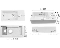 Differnz Helios fontein - rechts - 37.5 x 18.5 x 9 cm - keramiek - wit