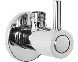 Differnz Hoekstopkraan Chroom - Met Rozet - Toiletkraan