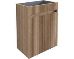 Differnz Hura L meubel - knock down - links/rechts - ribbel - FSC® - eiken