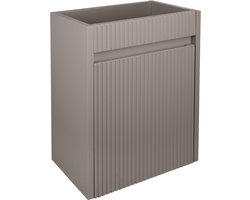 Differnz Hura L meubel - knock down - links/rechts - ribbel - FSCÂ® - grijs