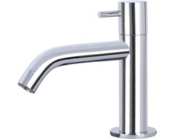 Differnz koudwaterkraan - gebogen - chroom