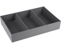Differnz Lade Organizer voor Schuiflade – Opbergbakjes – Kunststof Sorteerbakjes - 32 x 21 x 6 cm – Grijs