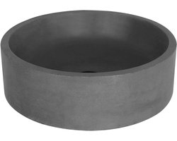 DIFFERNZ MARBA WASTAFEL ROND 42X13 BETON DONKER GRIJS