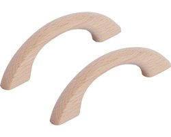 Differnz | Meubelgreep Hout - Boog | 64 mm | Chroom