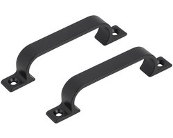Differnz Meubelgreep - Recht Model met Ronde Hoek - 96 mm - Set van 2 Stuks - Mat Zwart - Gewicht 65 Gram - Blisterverpakking - Geschikt voor Kastdeurtjes en Lades