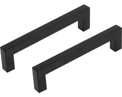 Differnz | Meubelgreep Vierkant | 128 mm | Mat Zwart