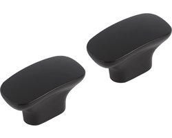 Differnz Meubelknop - Ovale Knop voor Kasten, Lades en Meubels - Kleur Mat Zwart - Set van 4 Stuks - Afmeting 30 mm - Praktisch en Functioneel Meubelbeslag - 2 Jaar Garantie