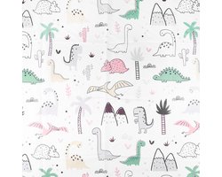 Differnz Olive Douchegordijn - Afmeting 180 x 200 cm - Verzwaarde Onderzoom voor Stabiliteit - Gemaakt van 100% Polyester - Zonder Ringen - Kleur Multicolor - Praktisch Badkamer Accessoire