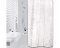 DIFFERNZ OPTICA DOUCHEGORDIJN TEXTIEL 180X200CM ZILVER